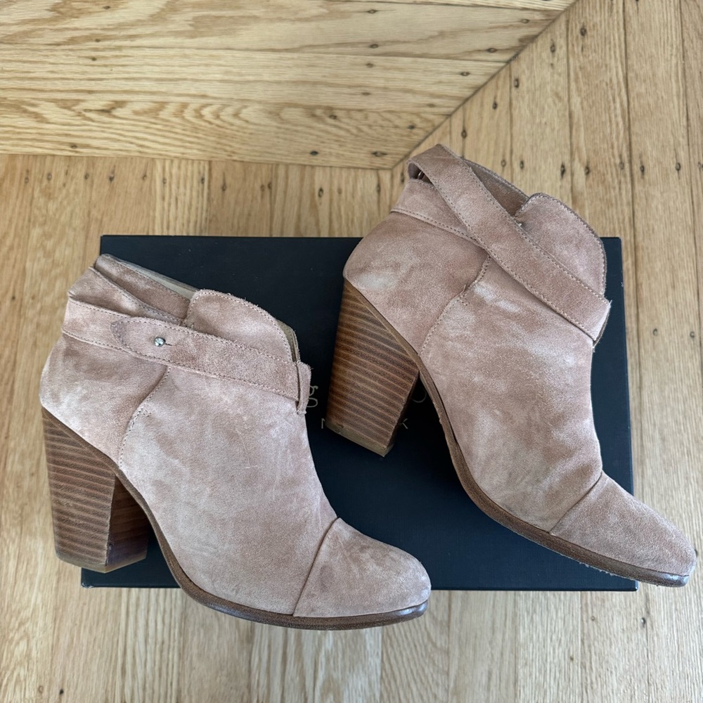 rag & bone Tan Suede Ankle Booties